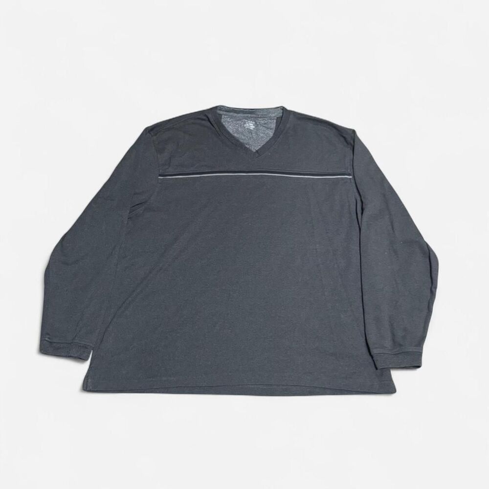 Van Heusen Black Cotton & Polyester Long Sleeve Shirt with Gray size XXXL
